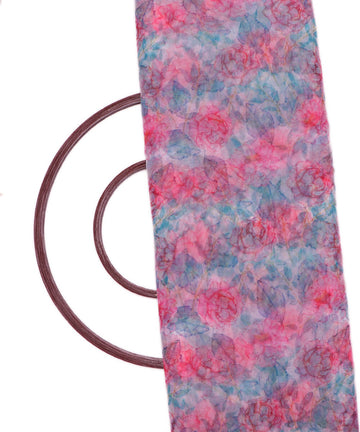 Buy Organza Silk Blue Tie Dye Printed Fabric Online At Fabric Dekho